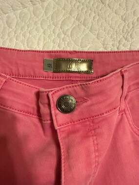 Kut from the Kloth Pink Straight Leg Jeans Size 12L